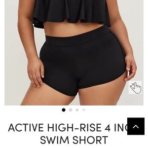 Torrid Active High Rise Swim Short Size 1 BNWT
